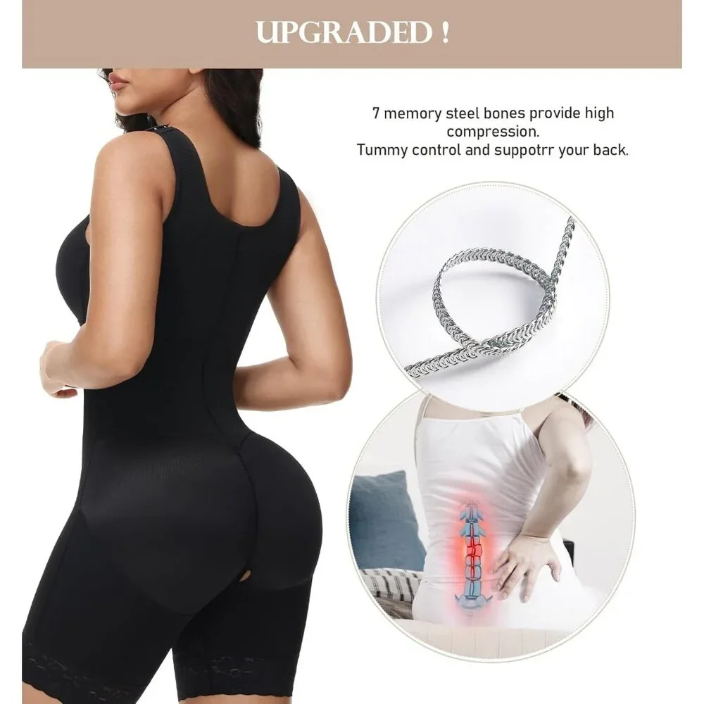 Women's Shapewear Postpartum Garment Tummy Control Surgery Black Body Shaper - Picture 3 of 5